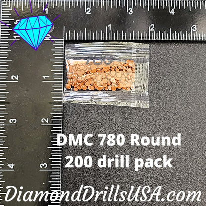 DMC 780 ROUND 5D Diamond Painting Drills Beads DMC 780 Ultra