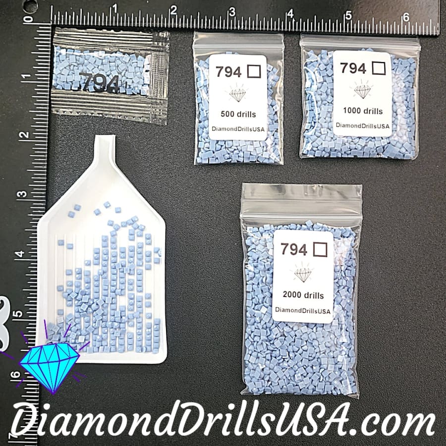 DMC 794 SQUARE 5D Diamond Painting Drills Beads DMC 794 