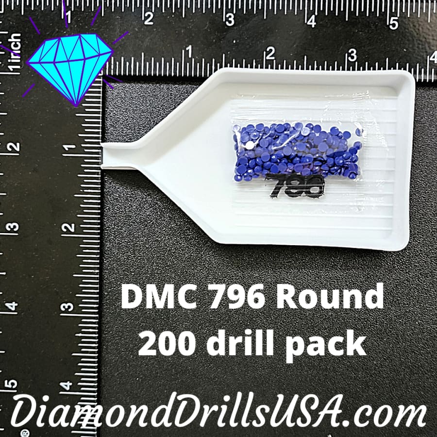 DMC 796 ROUND 5D Diamond Painting Drills Beads DMC 796 Dark 