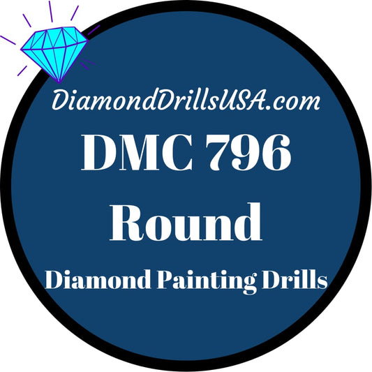 DMC 796 ROUND 5D Diamond Painting Drills Beads DMC 796 Dark 