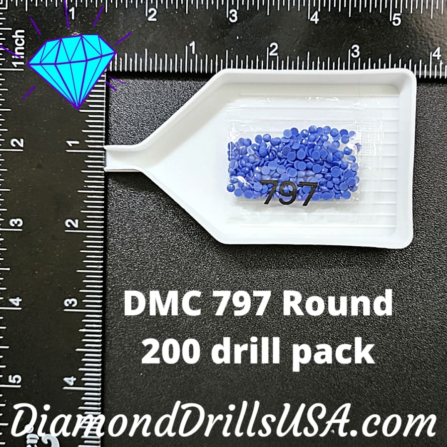 DMC 797 ROUND 5D Diamond Painting Drills Beads DMC 797 Royal