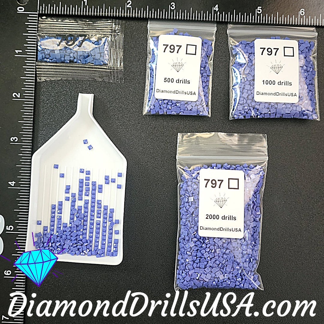 DMC 797 SQUARE 5D Diamond Painting Drills Beads DMC 797 