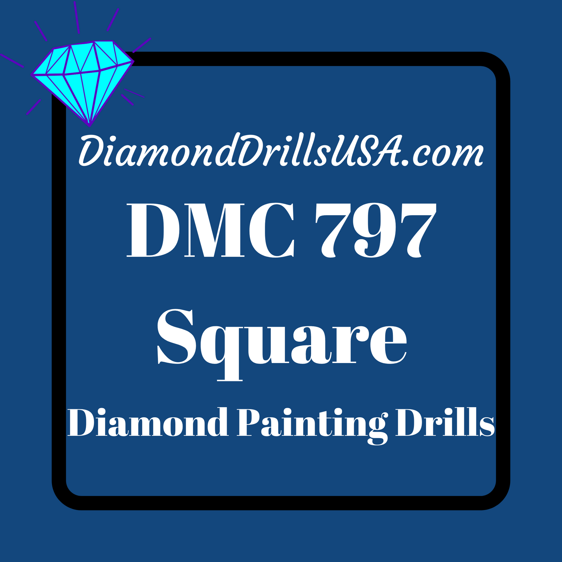 DMC 797 SQUARE 5D Diamond Painting Drills Beads DMC 797 