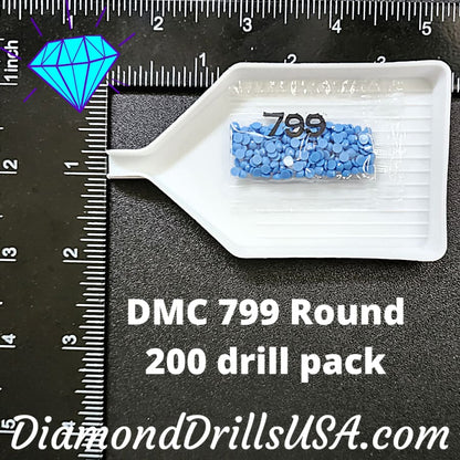 DMC 799 ROUND 5D Diamond Painting Drills Beads DMC 799 
