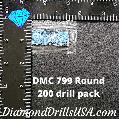 DMC 799 ROUND 5D Diamond Painting Drills Beads DMC 799 