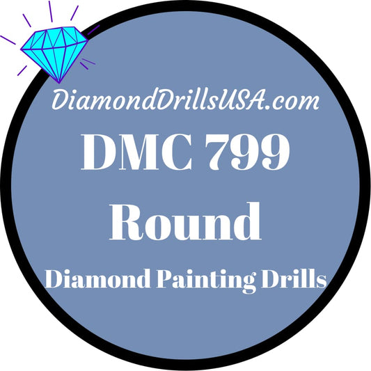 DMC 799 ROUND 5D Diamond Painting Drills Beads DMC 799 