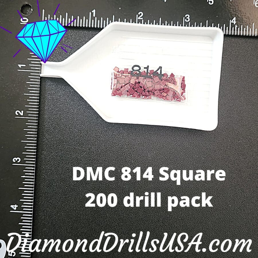 DMC 814 SQUARE 5D Diamond Painting Drills Beads DMC 814 Dark