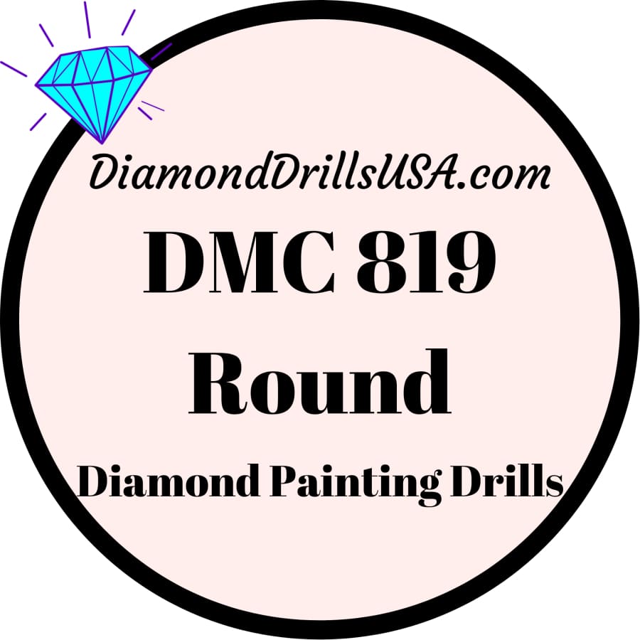 DMC 819 ROUND 5D Diamond Painting Drills DMC 819 Light Baby 