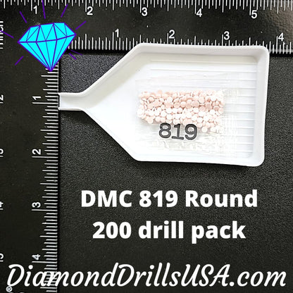 DMC 819 ROUND 5D Diamond Painting Drills DMC 819 Light Baby 