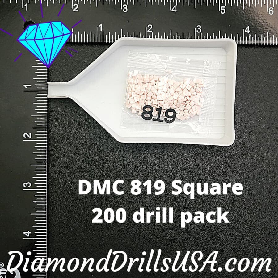 DMC 819 SQUARE 5D Diamond Painting Drills DMC 819 Light Baby