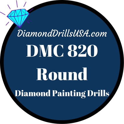 DMC 820 ROUND 5D Diamond Painting Drills Beads DMC 820 Very 