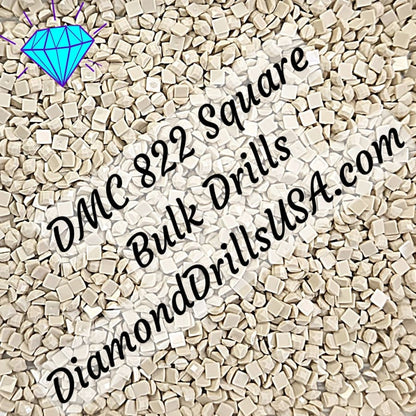 DMC 822 SQUARE 5D Diamond Painting Drills Beads DMC 822 