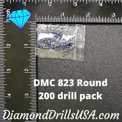 DMC 823 ROUND 5D Diamond Painting Drills Beads DMC 823 Dark 
