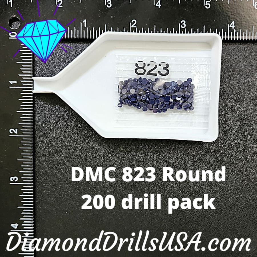 DMC 823 ROUND 5D Diamond Painting Drills Beads DMC 823 Dark 