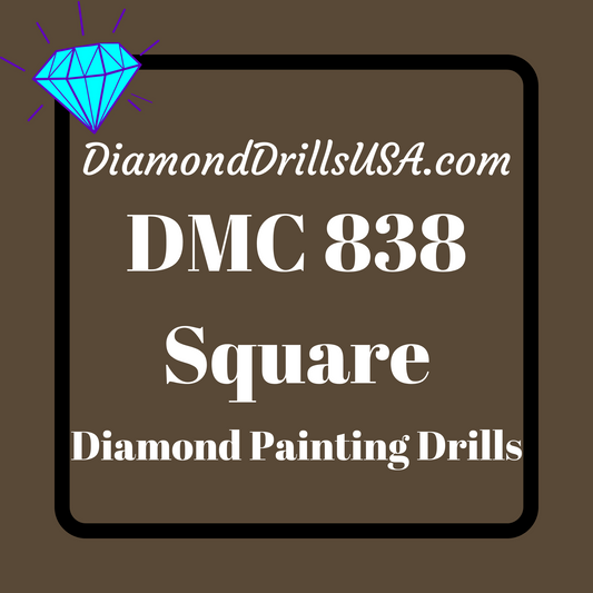 DMC 838 SQUARE 5D Diamond Painting Drills Beads DMC 838 Very