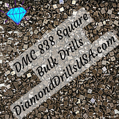 DMC 838 SQUARE 5D Diamond Painting Drills Beads DMC 838 Very
