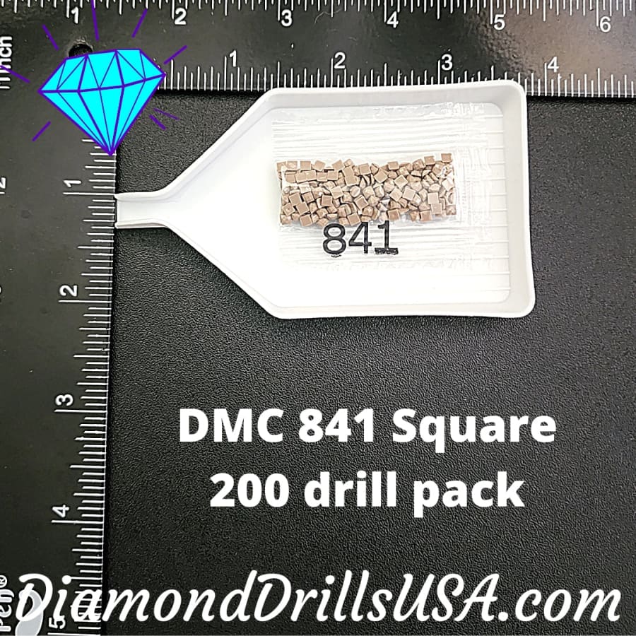 DMC 841 SQUARE Diamond Painting Drills Beads DMC 841 Light 