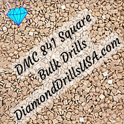 DMC 841 SQUARE Diamond Painting Drills Beads DMC 841 Light 