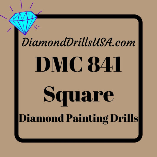DMC 841 SQUARE Diamond Painting Drills Beads DMC 841 Light 