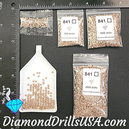 DMC 841 SQUARE Diamond Painting Drills Beads DMC 841 Light 