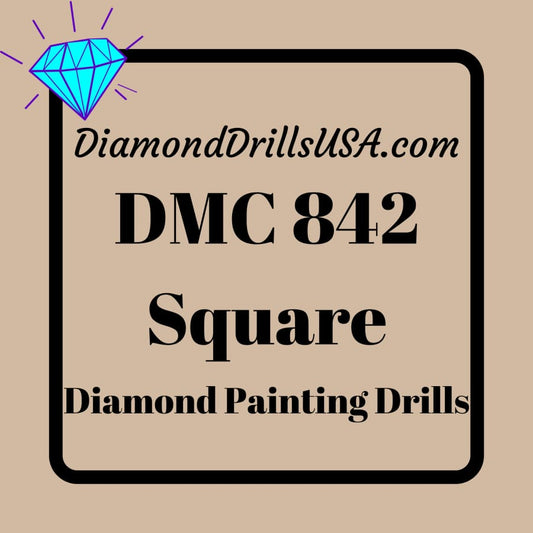 DMC 842 SQUARE 5D Diamond Painting Drills Beads DMC 842 Very