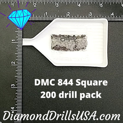 DMC 844 SQUARE 5D Diamond Painting Drills Beads DMC 844 