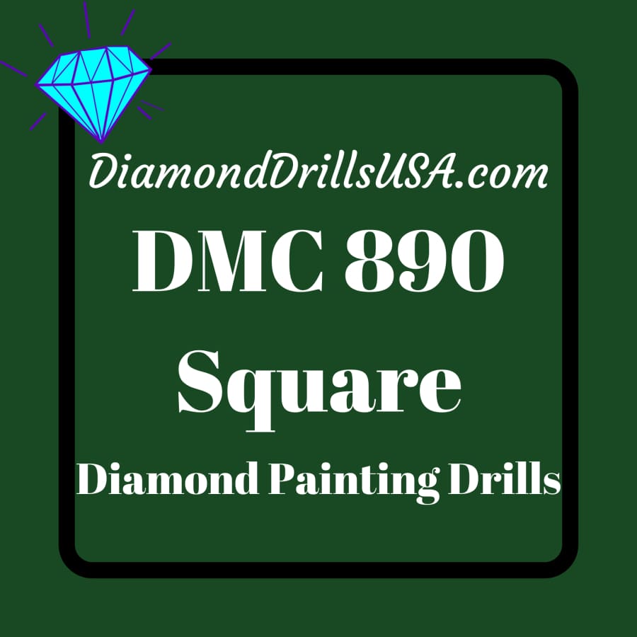 DMC 890 SQUARE 5D Diamond Painting Drills DMC 890 Ultra Dark