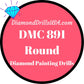 DMC 891 ROUND 5D Diamond Painting Drills Beads DMC 891 Dark 