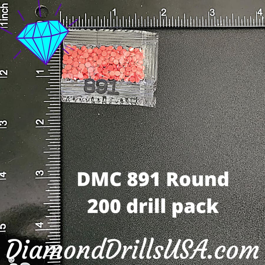 DMC 891 ROUND 5D Diamond Painting Drills Beads DMC 891 Dark 