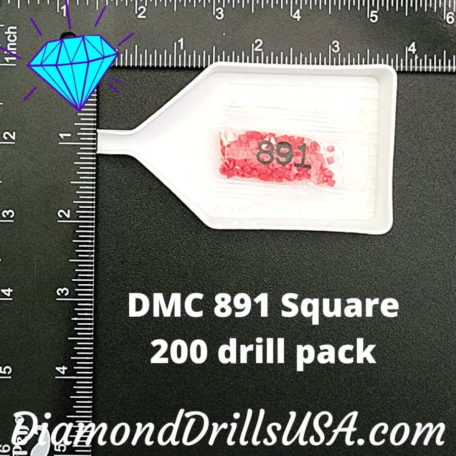 DMC 891 SQUARE 5D Diamond Painting Drills Beads DMC 891 Dark