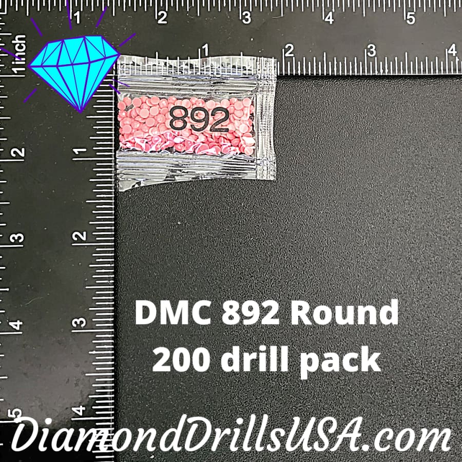 DMC 892 ROUND 5D Diamond Painting Drills Beads DMC 892 