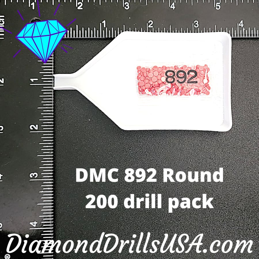 DMC 892 ROUND 5D Diamond Painting Drills Beads DMC 892 