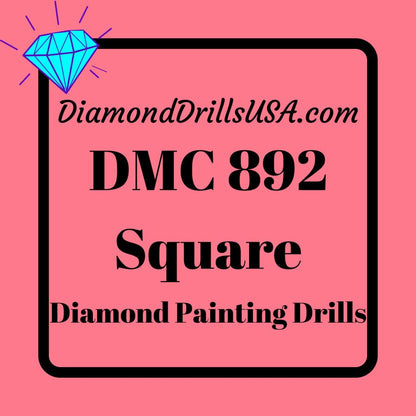DMC 892 SQUARE 5D Diamond Painting Drills Beads DMC 892 
