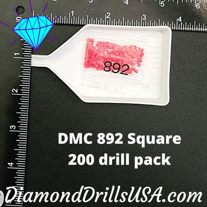 DMC 892 SQUARE 5D Diamond Painting Drills Beads DMC 892 