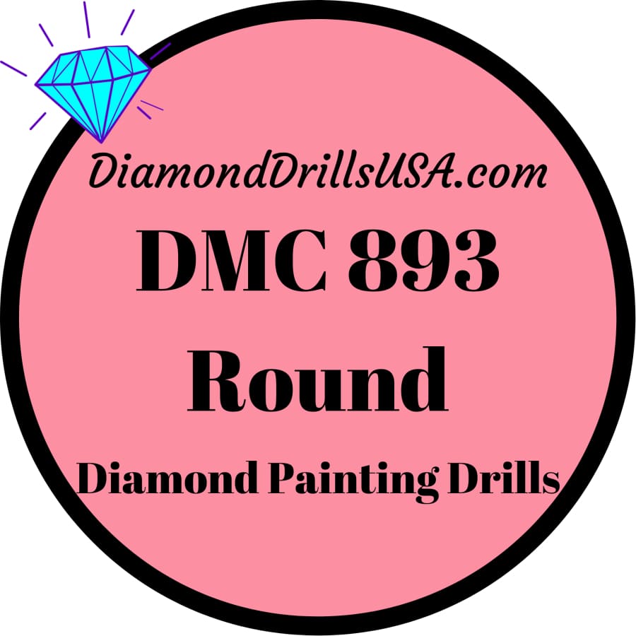 DMC 893 ROUND 5D Diamond Painting Drills Beads DMC 893 Light