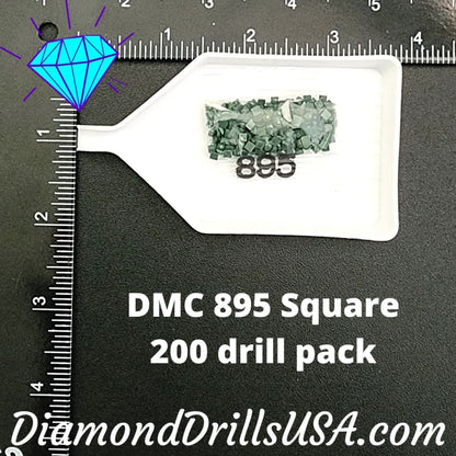 DMC 895 SQUARE 5D Diamond Painting Drills Beads DMC 895 Very