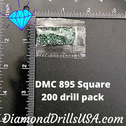 DMC 895 SQUARE 5D Diamond Painting Drills Beads DMC 895 Very