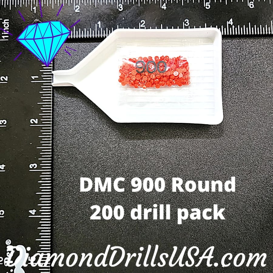 DMC 900 ROUND 5D Diamond Painting Drills Beads DMC 900 Dark 