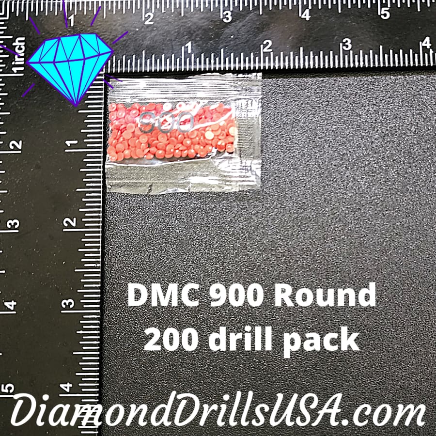 DMC 900 ROUND 5D Diamond Painting Drills Beads DMC 900 Dark 