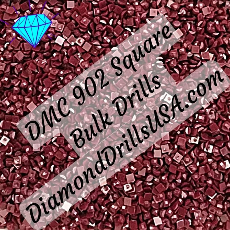 DMC 902 SQUARE 5D Diamond Painting Drills Beads DMC 902 Very