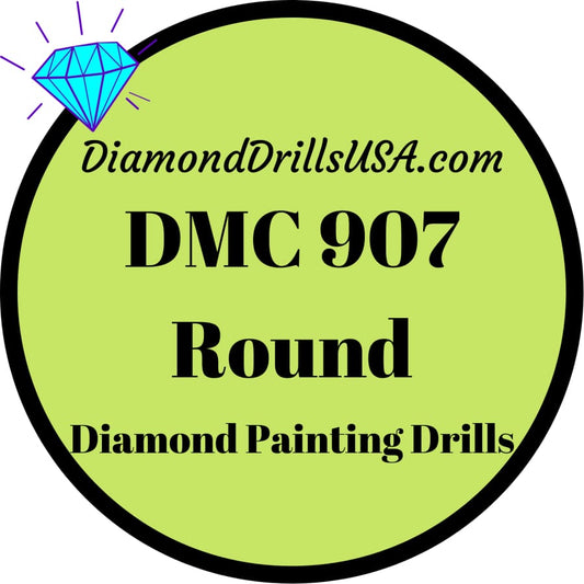 DMC 907 ROUND 5D Diamond Painting Drills Beads DMC 907 Light