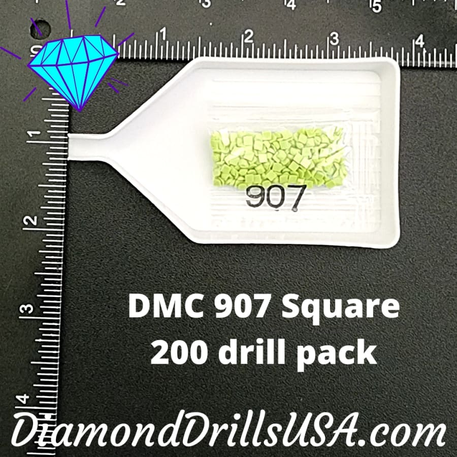 DMC 907 SQUARE 5d Diamond Painting Drills Beads DMC 907 