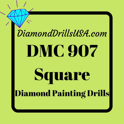 DMC 907 SQUARE 5d Diamond Painting Drills Beads DMC 907 