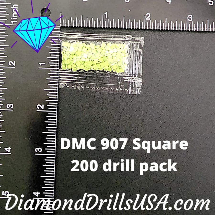 DMC 907 SQUARE 5d Diamond Painting Drills Beads DMC 907 