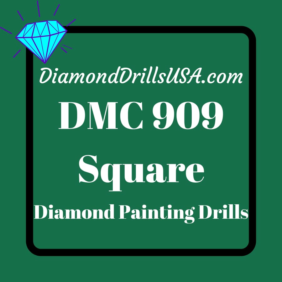 DMC 909 SQUARE 5D Diamond Painting Drills Beads DMC 909 Very