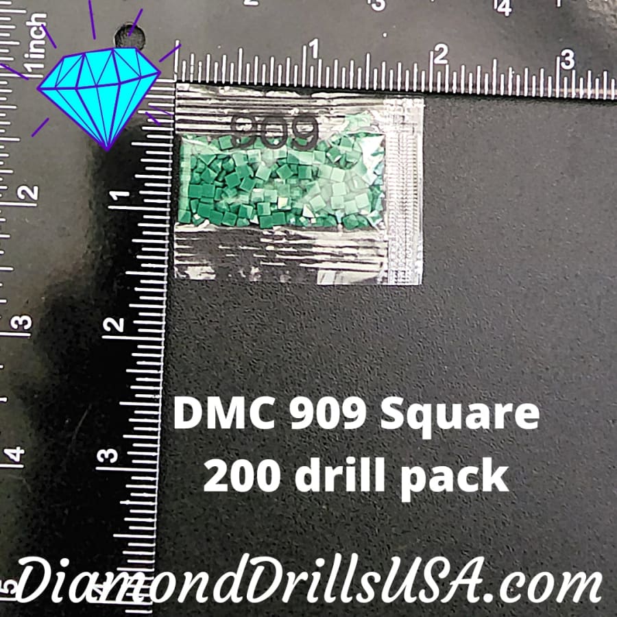 DMC 909 SQUARE 5D Diamond Painting Drills Beads DMC 909 Very
