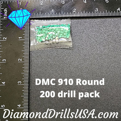 DMC 910 ROUND 5D Diamond Painting Drills Beads DMC 910 Dark 