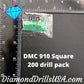 DMC 910 SQUARE 5D Diamond Painting Drills Beads DMC 910 Dark