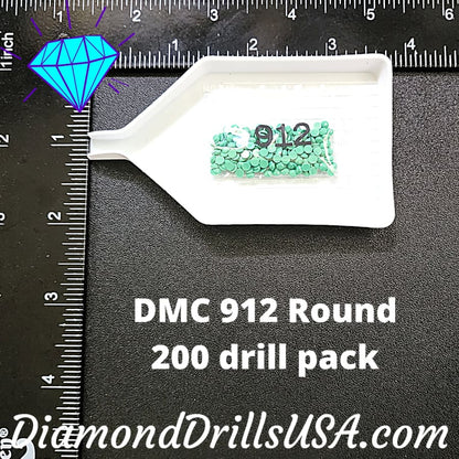 DMC 912 ROUND 5D Diamond Painting Drills Beads DMC 912 Light