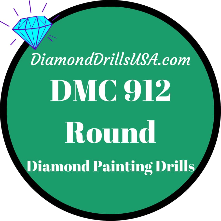 DMC 912 ROUND 5D Diamond Painting Drills Beads DMC 912 Light